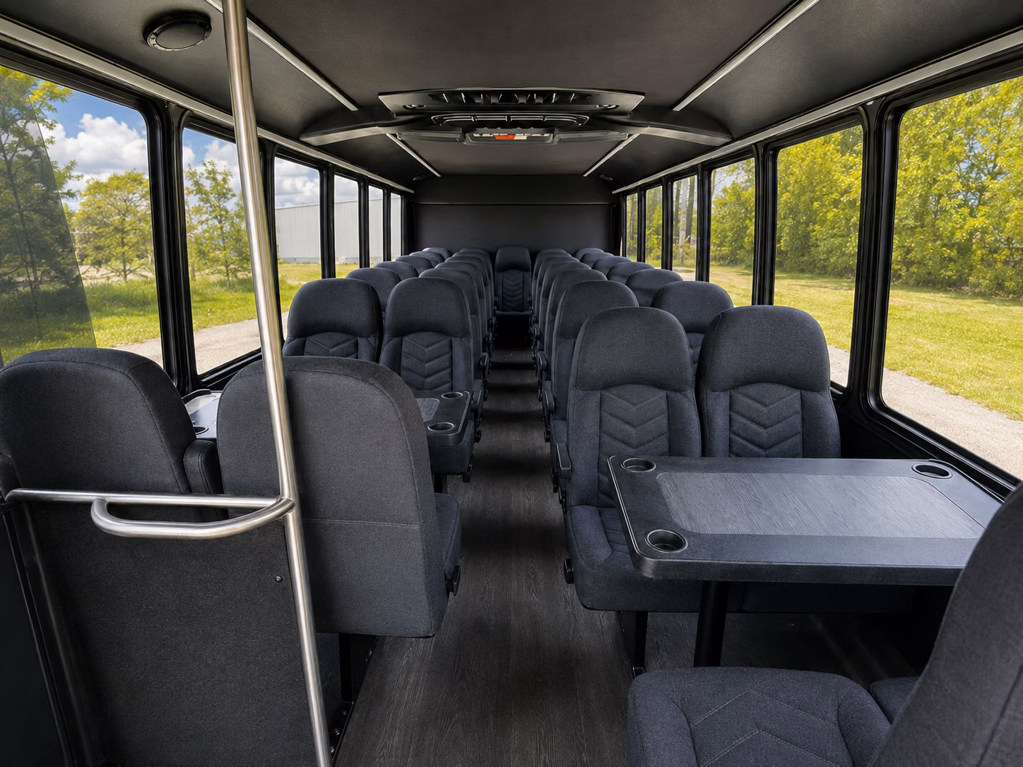 livonia 18 passenger minibus inside