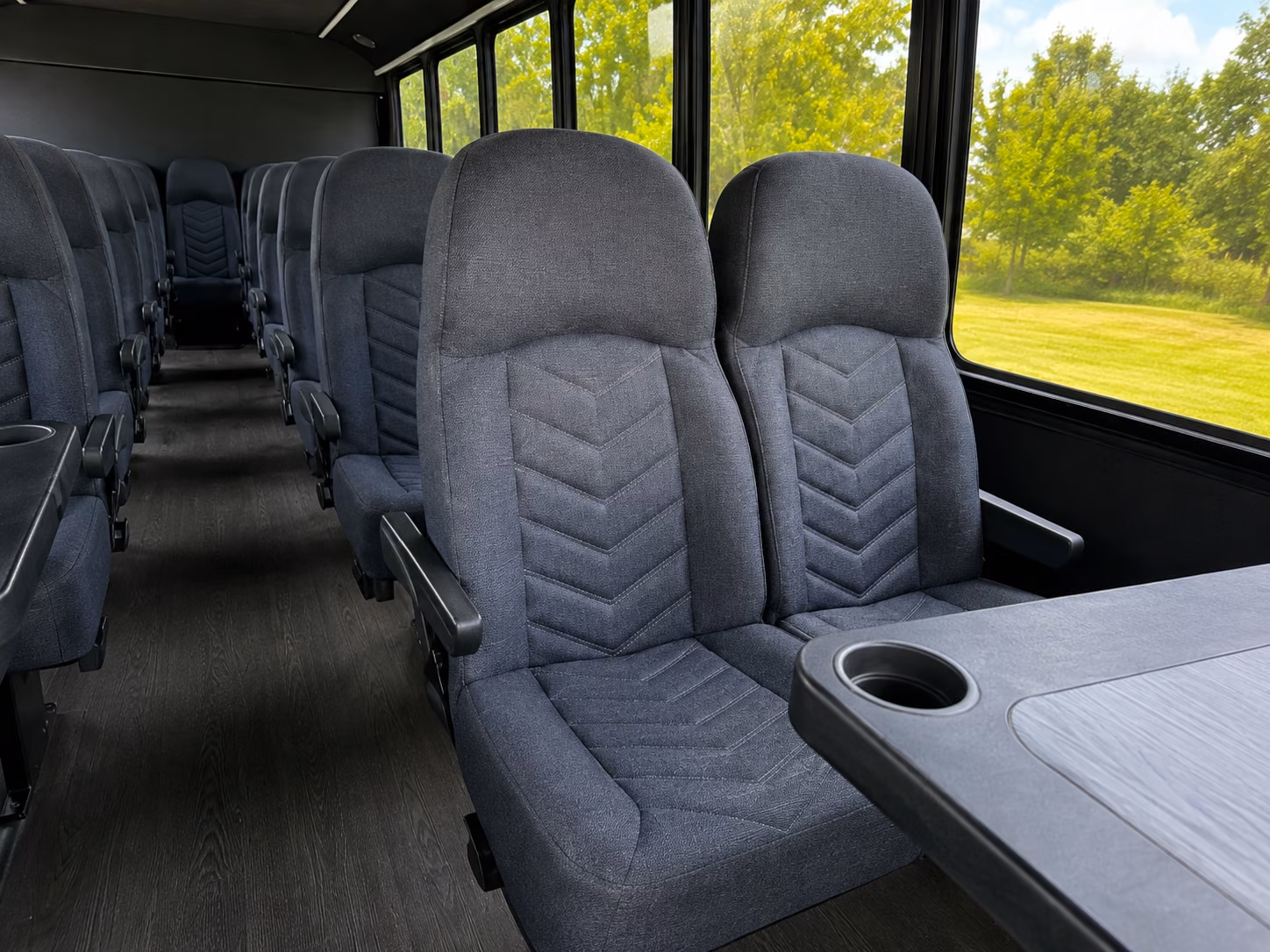 livonia 18 passenger minibus interior