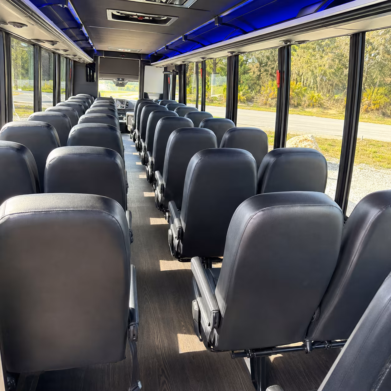 livonia 28 passenger minibus inside