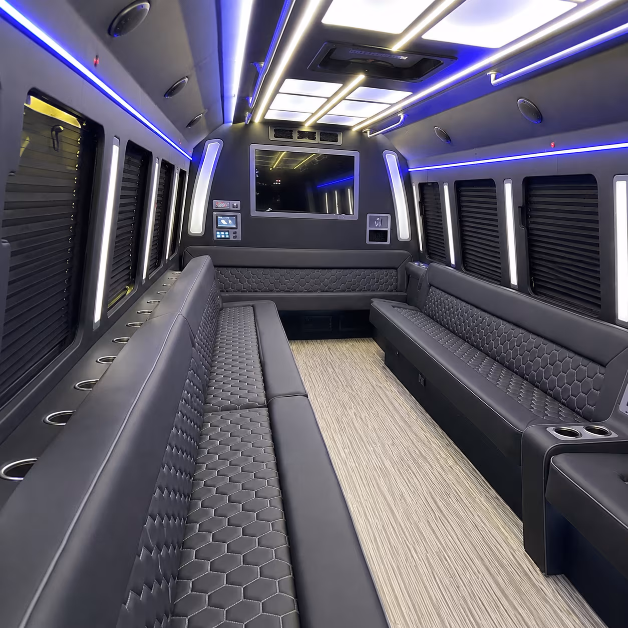 livonia 40 passenger party bus inside