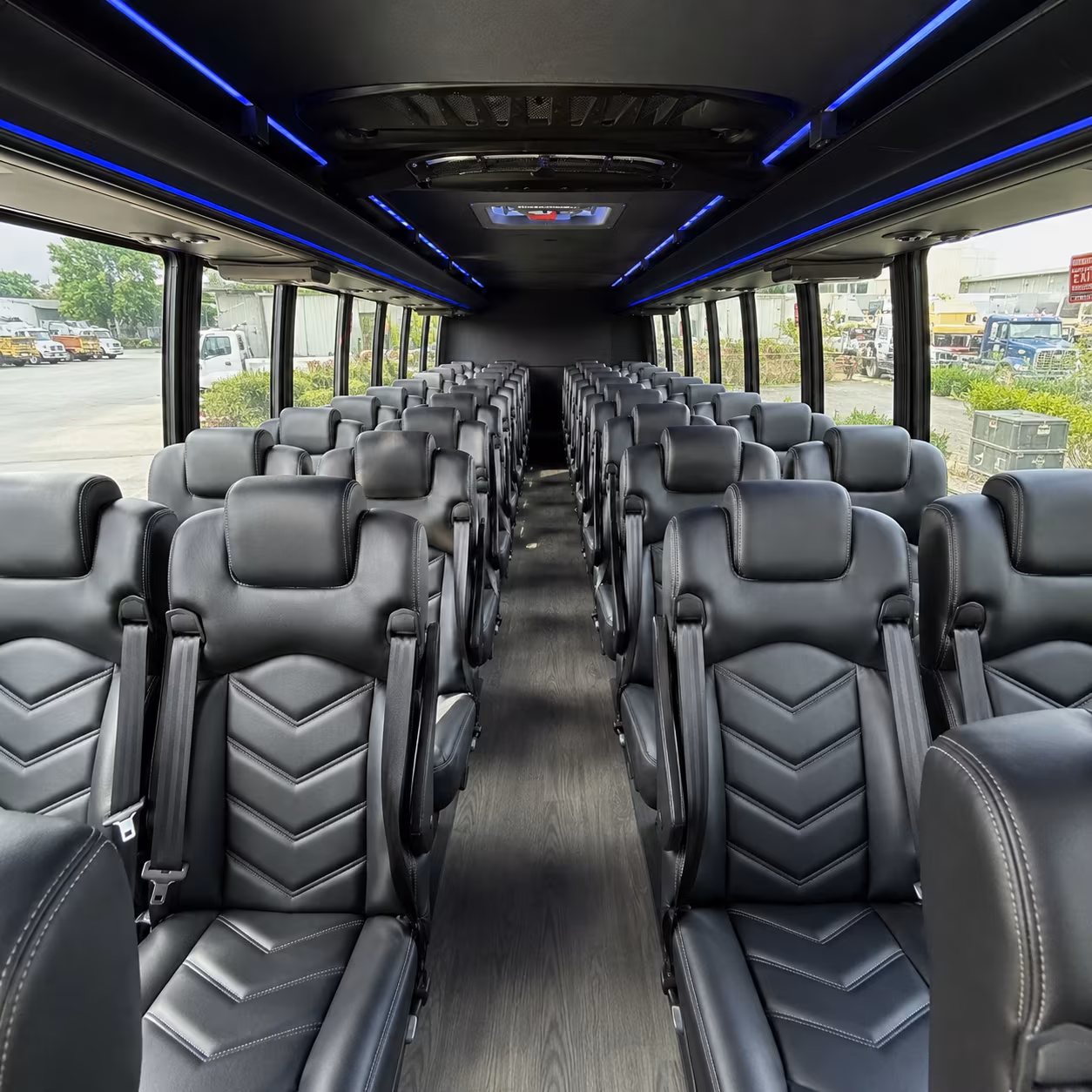 shuttle buses for livonia wedding guests between hotels and venues